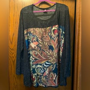 ☄️FINAL PRICE☄️ NWOT Bobeau long-sleeve swing tunic